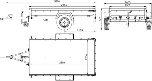 Unitrailer Kipphänger 230 mit Hochplane & Stützrad