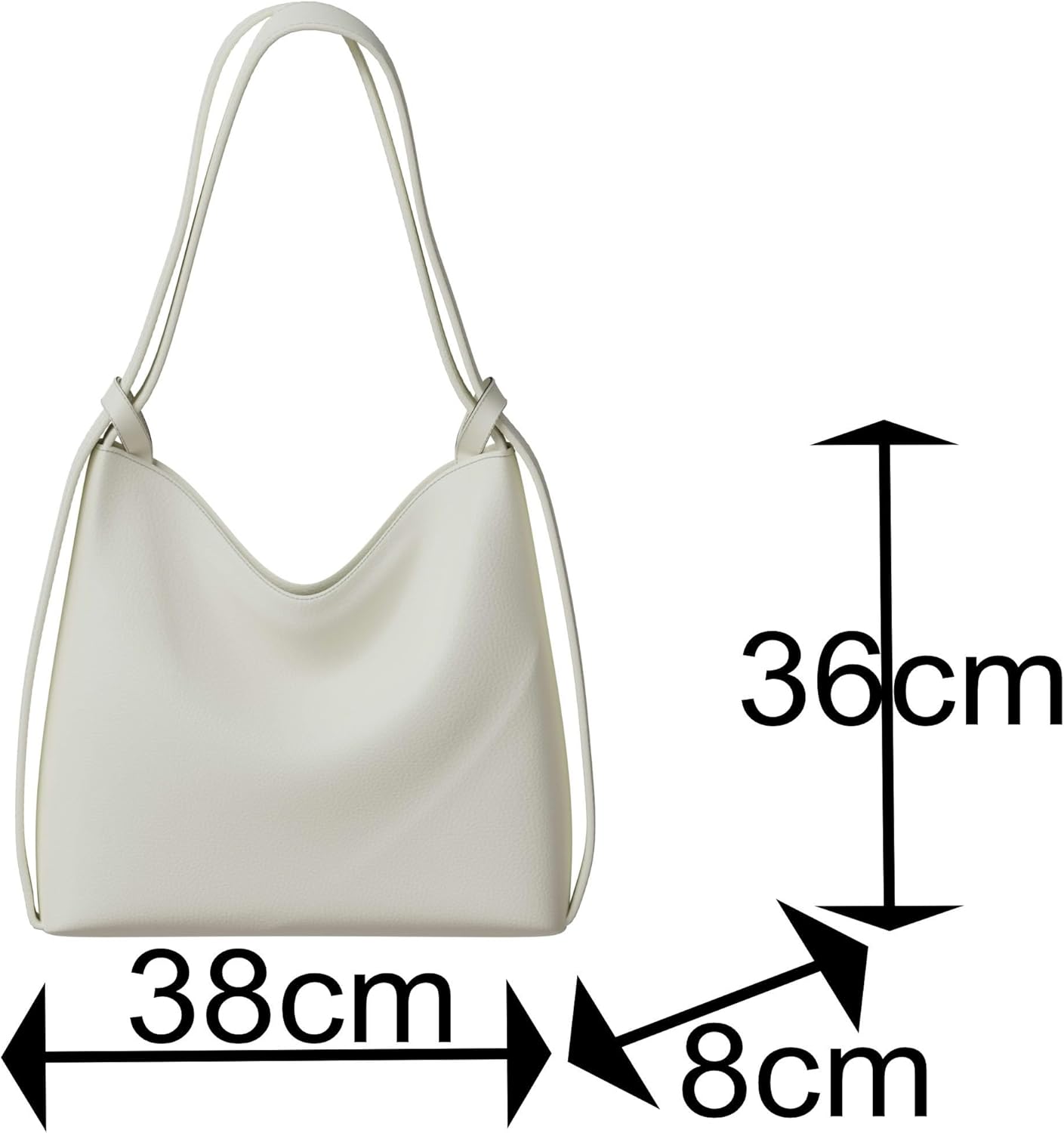 KMISSO 30671 Women's Shopper Bag, Hobo Bag, Backpack Function, Vegan Leather