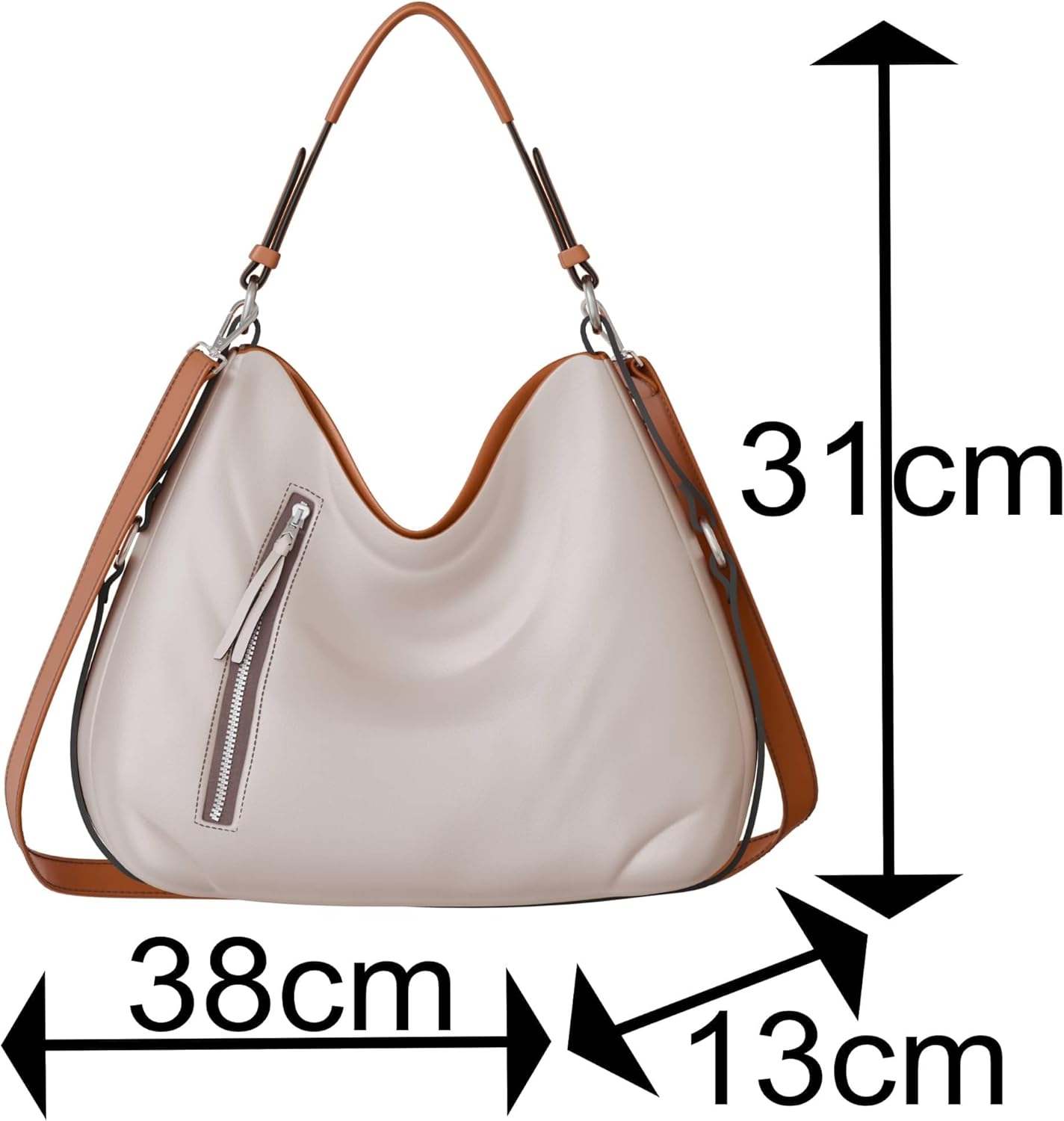 KMISSO Women's Shopper Hand Shoulder Bag Vegan Leather 30619