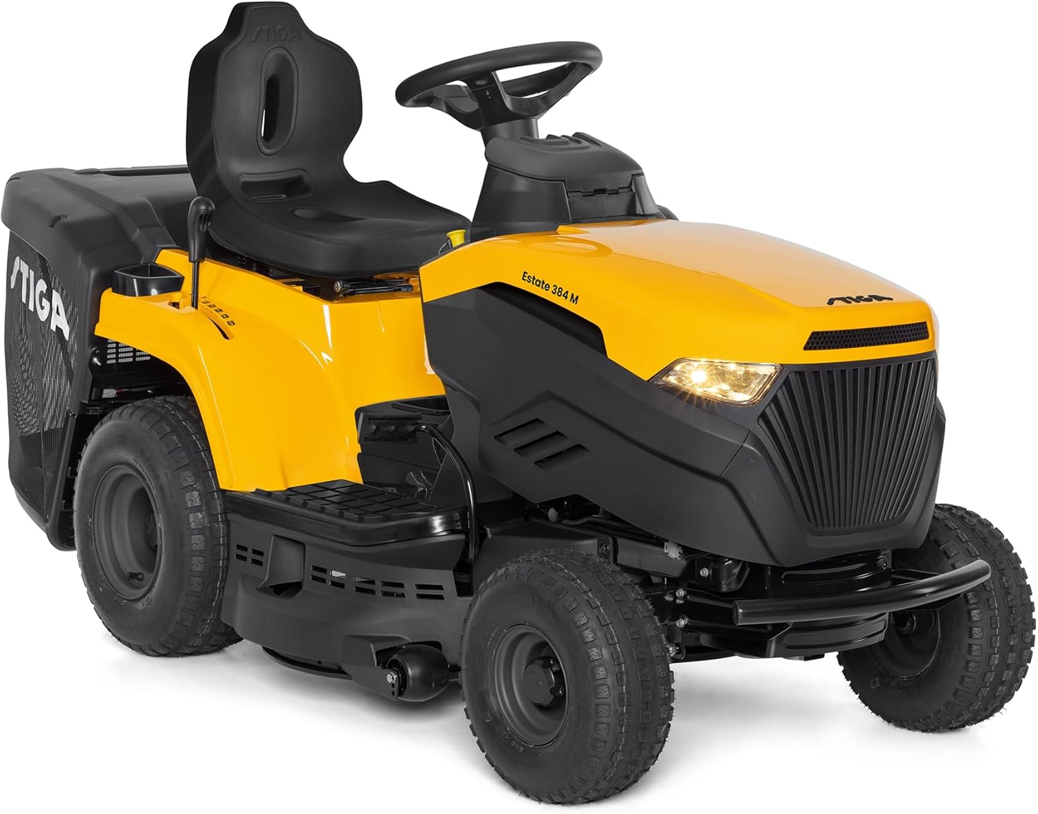 STIGA Estate 384 M Aufsitzmäher – 352cc Motor, 84cm Schnittbreite, Elektromagnetische Kupplungs-Taste, Dualblatt-System, bis 3500m²