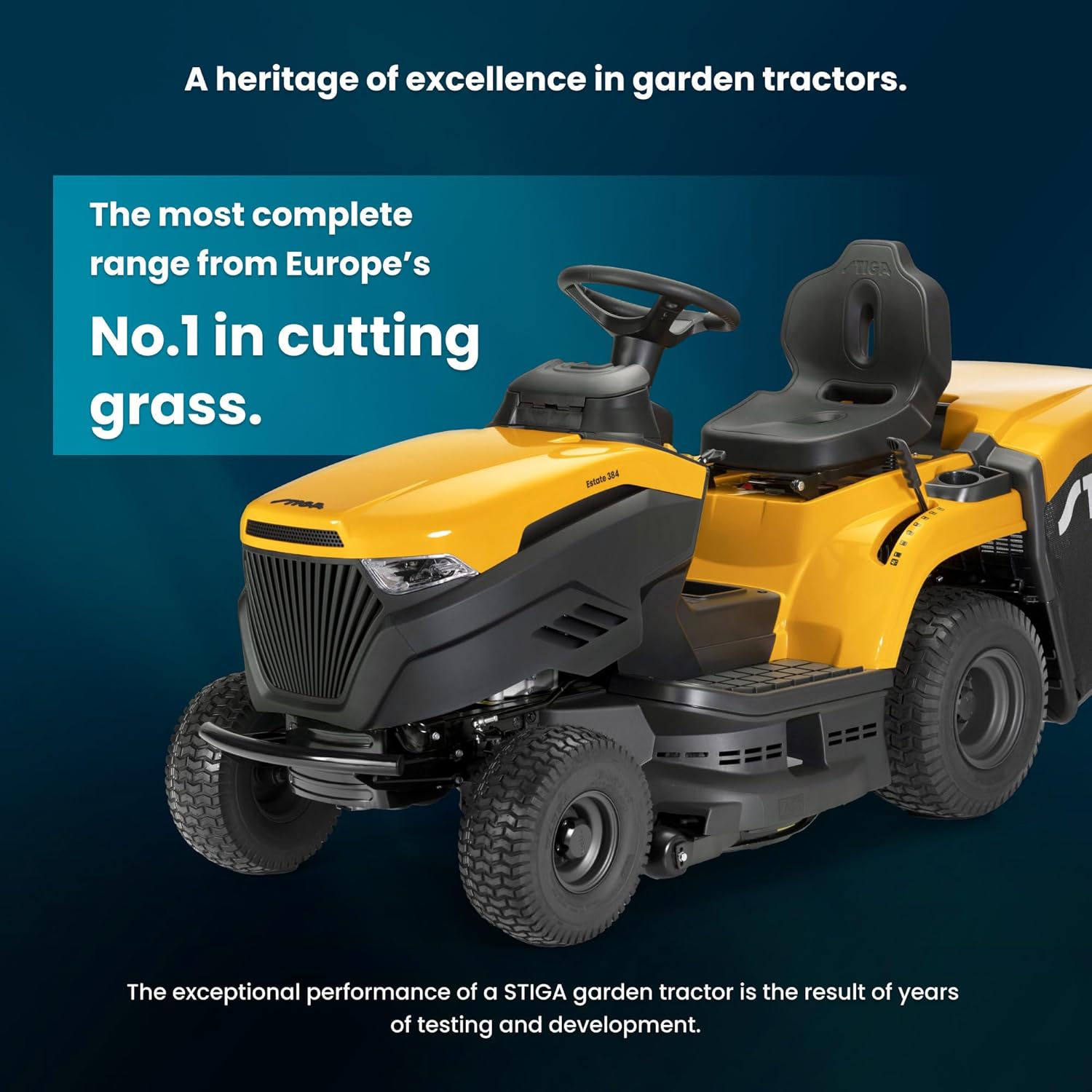 STIGA ST 450 Premium Aufsitzmäher – 432cc Benzinmotor, 84cm Schnittbreite, Hydrostat-Getriebe, 240L Grasfangsack, Profi-Qualität