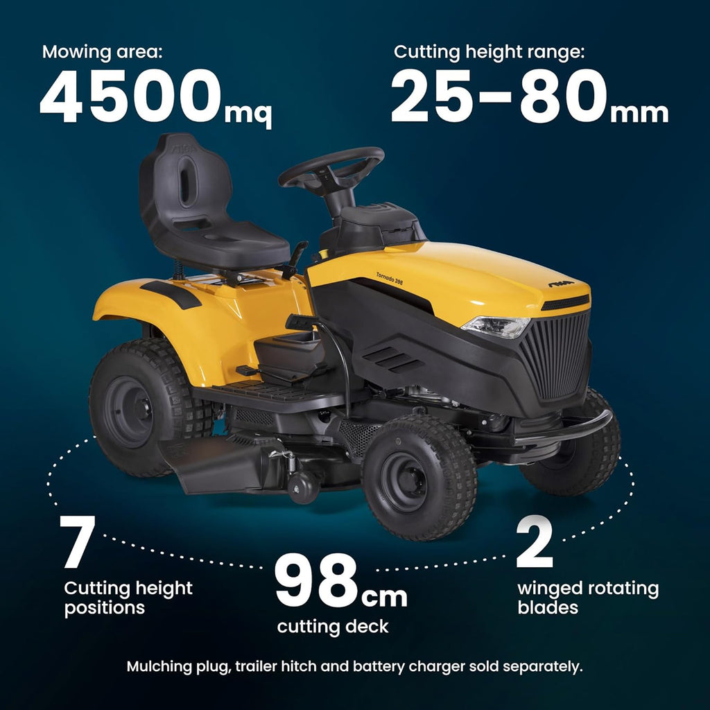 STIGA ST 400 Premium Aufsitzmäher – 414cc Motor, 98cm Schnittbreite, Hydrostat-Getriebe, Safety Contact Breaker, bis 5000m²