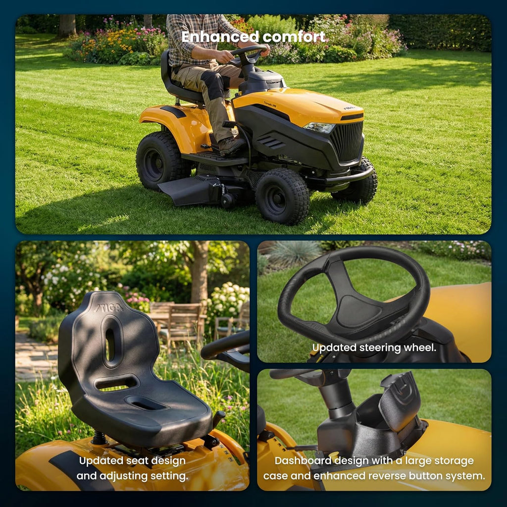STIGA ST 400 Premium Aufsitzmäher – 414cc Motor, 98cm Schnittbreite, Hydrostat-Getriebe, Safety Contact Breaker, bis 5000m²